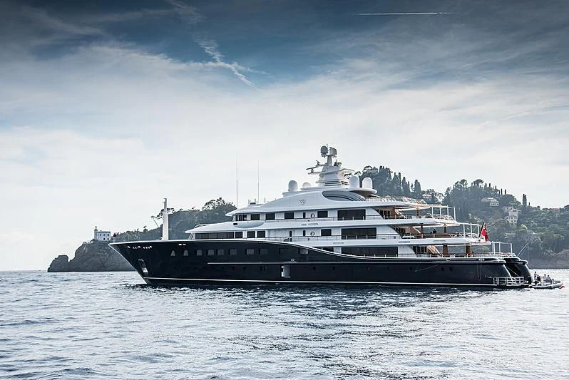 a boat on the water aboard AQUILA Yacht for Sale