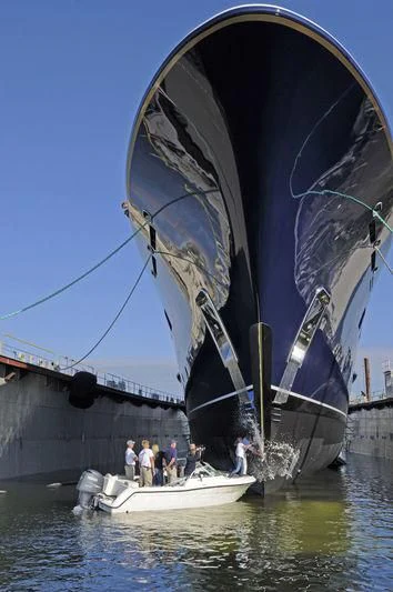 a boat with people on it aboard AQUILA Yacht for Sale