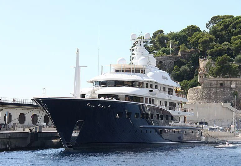 a large boat docked aboard AQUILA Yacht for Sale