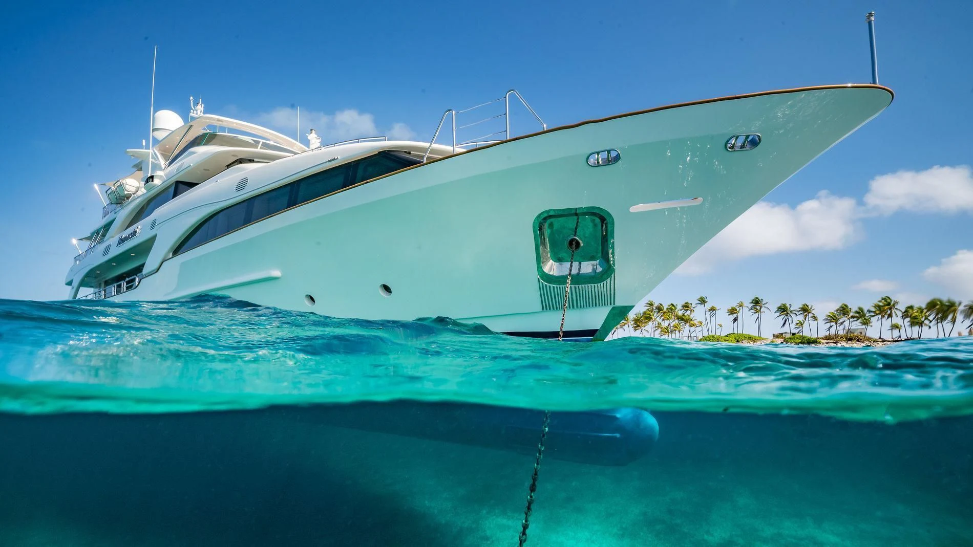 a boat on the water aboard NAMASTE Yacht for Sale
