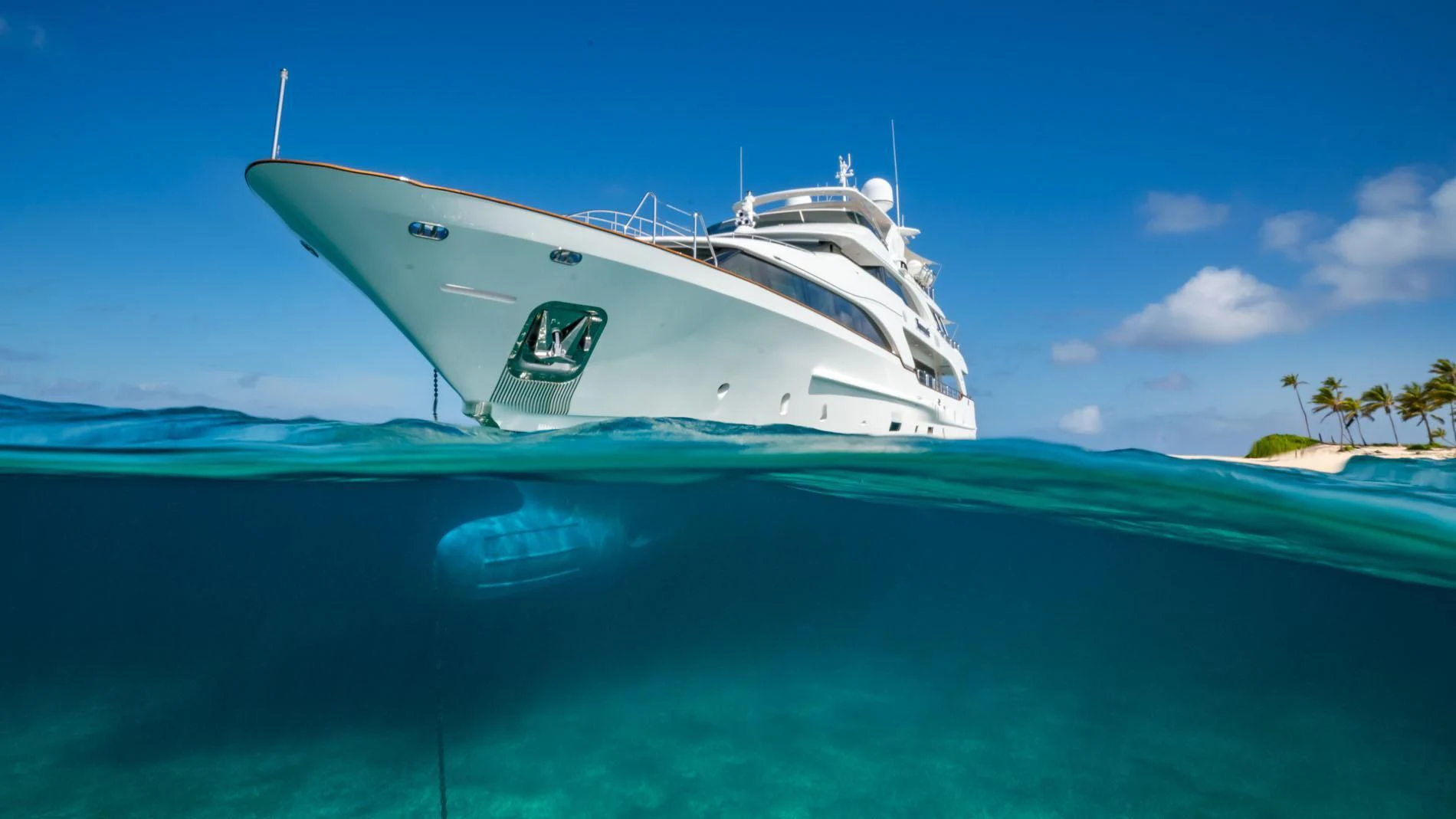 a boat on the water aboard NAMASTE Yacht for Sale