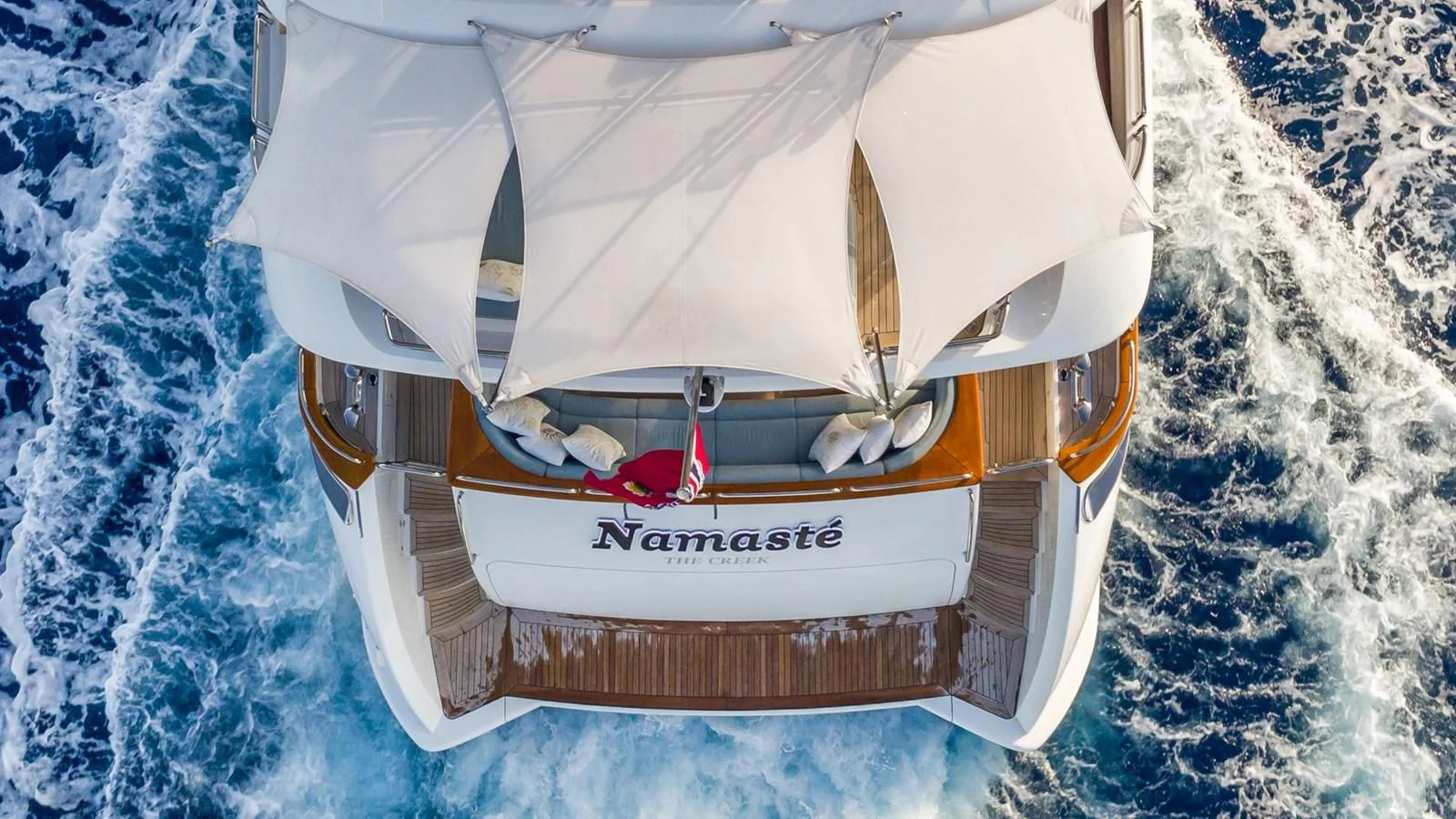 a boat in the snow aboard NAMASTE Yacht for Sale