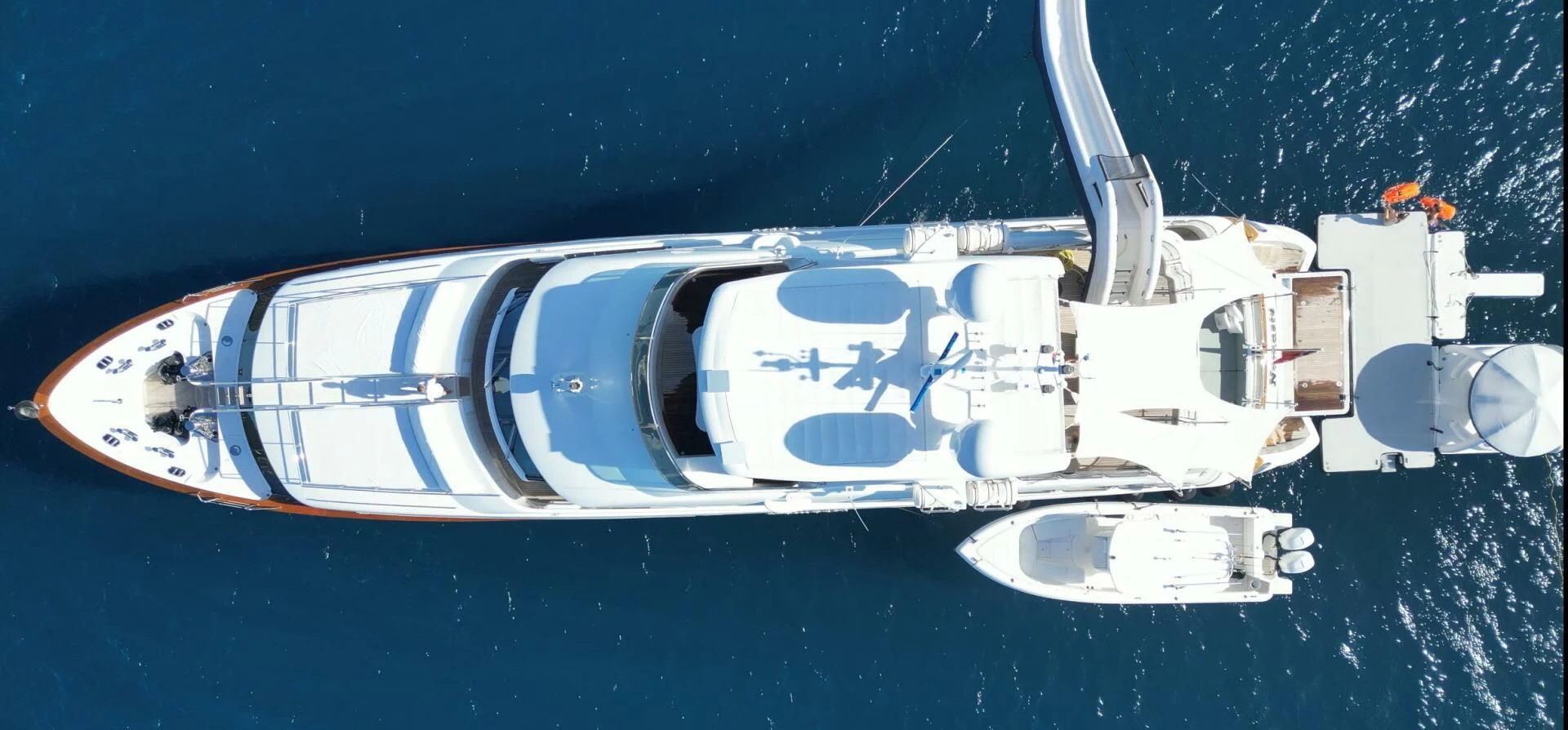 a space shuttle in space aboard NAMASTE Yacht for Sale