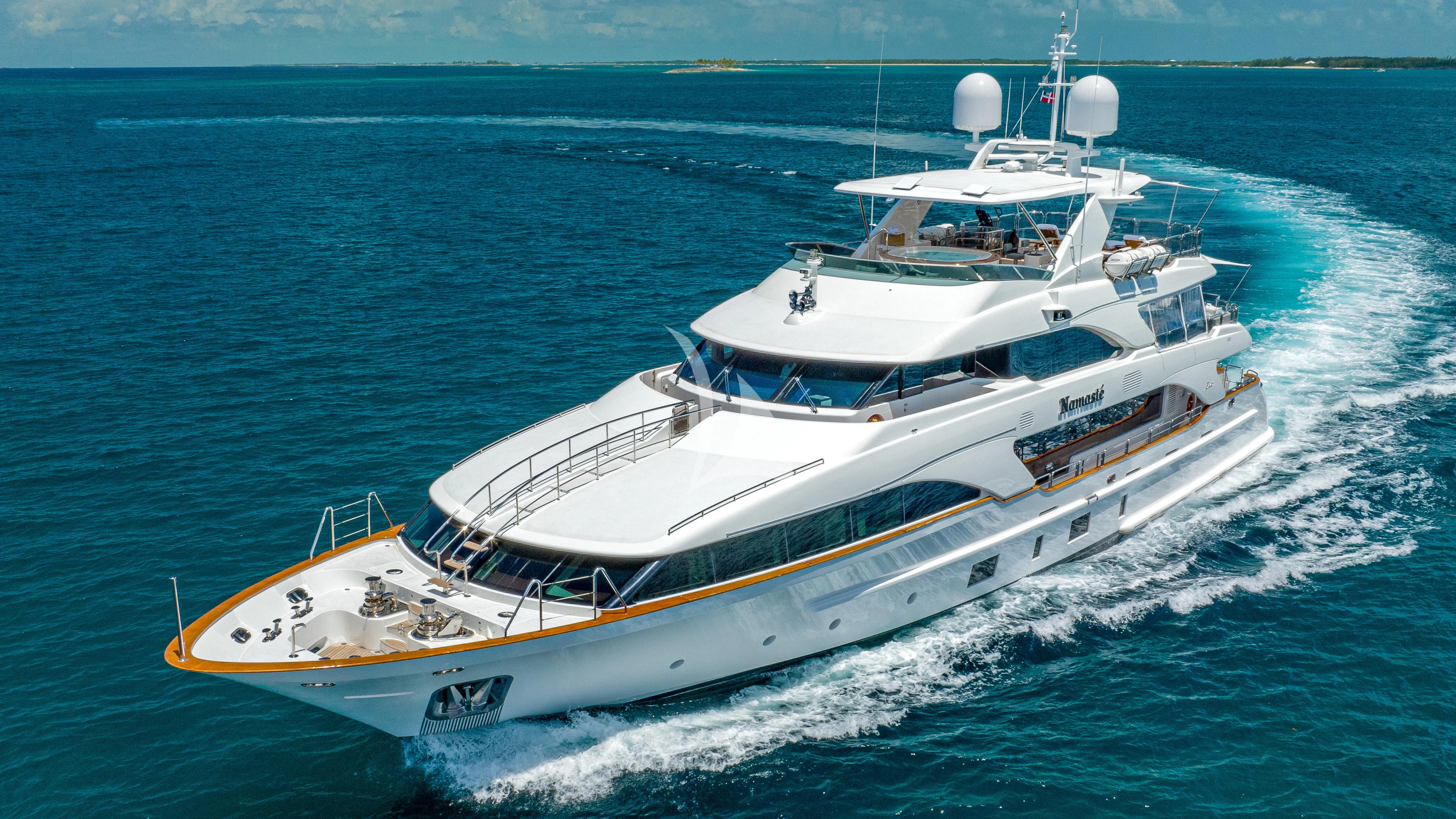 a boat on the water aboard NAMASTE Yacht for Sale