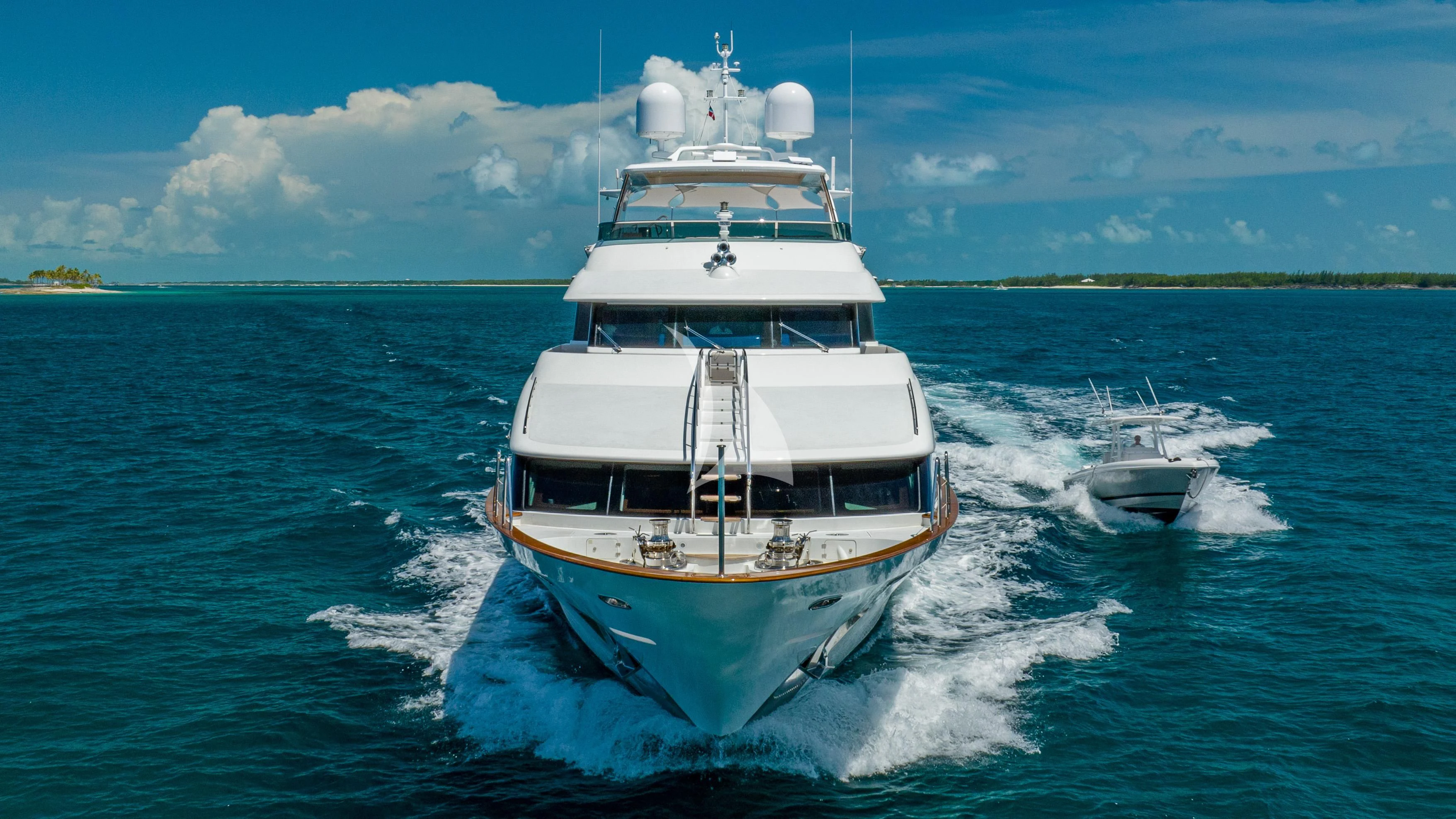 a boat on the water aboard NAMASTE Yacht for Sale