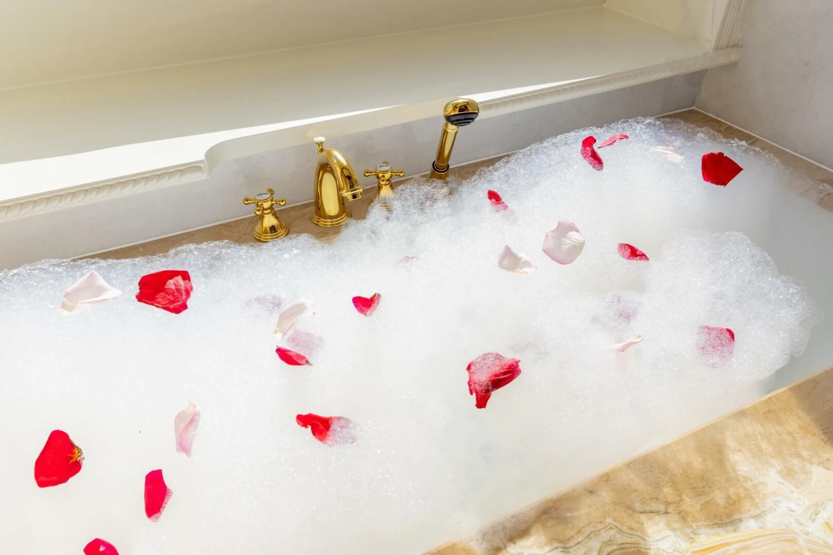 a white sheet of pink hearts aboard NAMASTE Yacht for Sale