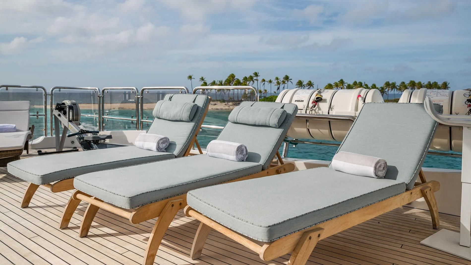 a boat on the water aboard NAMASTE Yacht for Sale