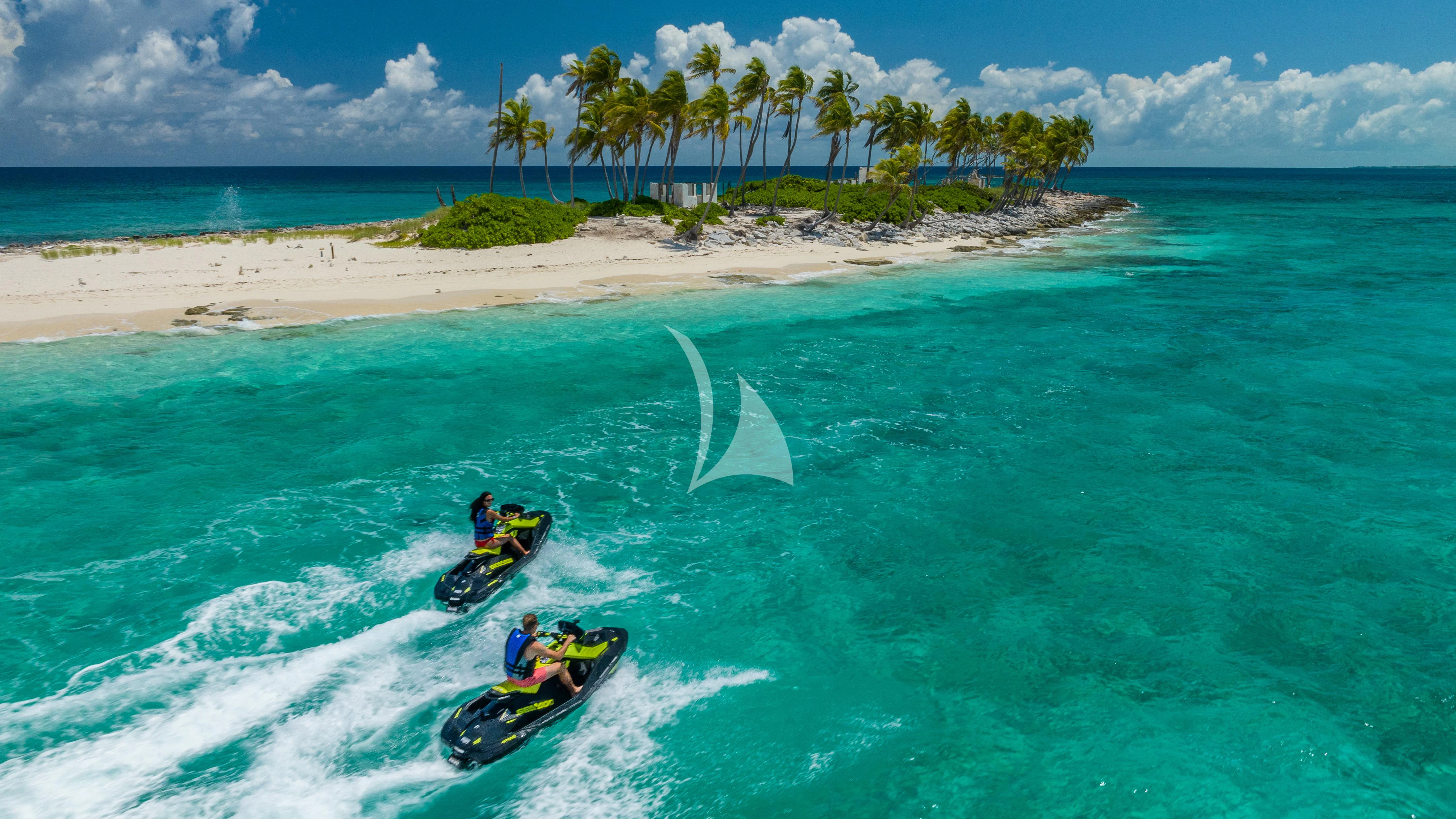 a person on a jet ski aboard NAMASTE Yacht for Sale