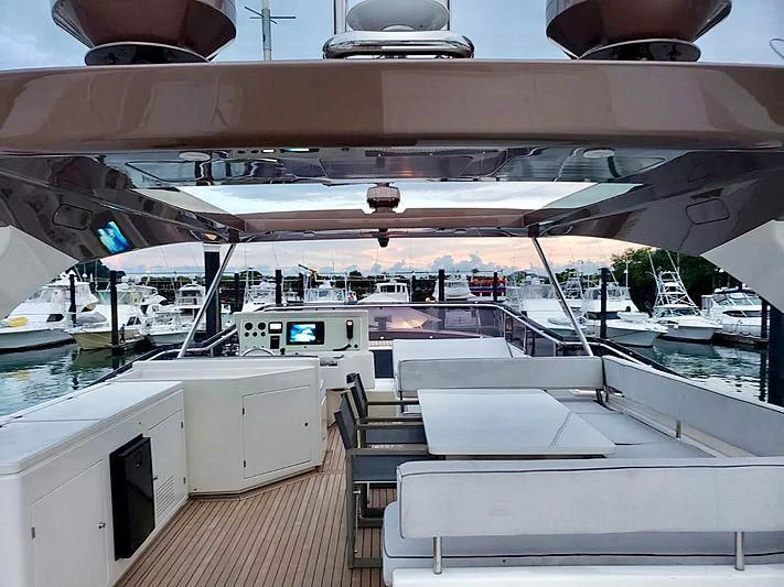 a boat in a large body of water aboard ALL RUMORS Yacht for Sale