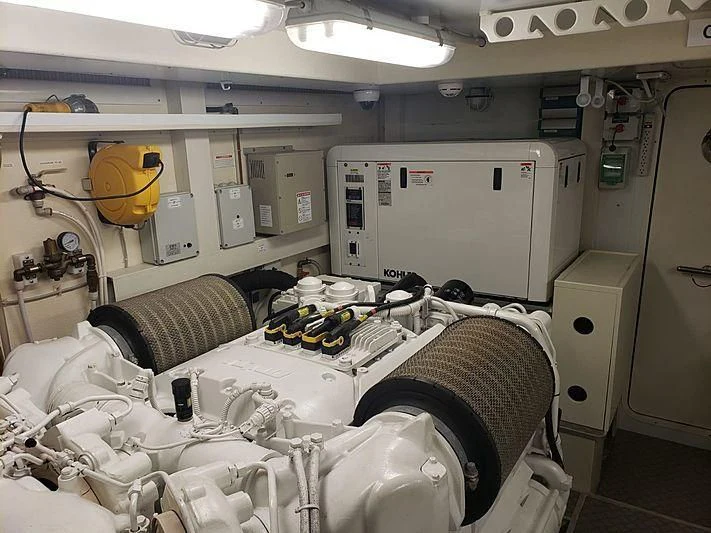 a room with a machine and equipment aboard ALL RUMORS Yacht for Sale