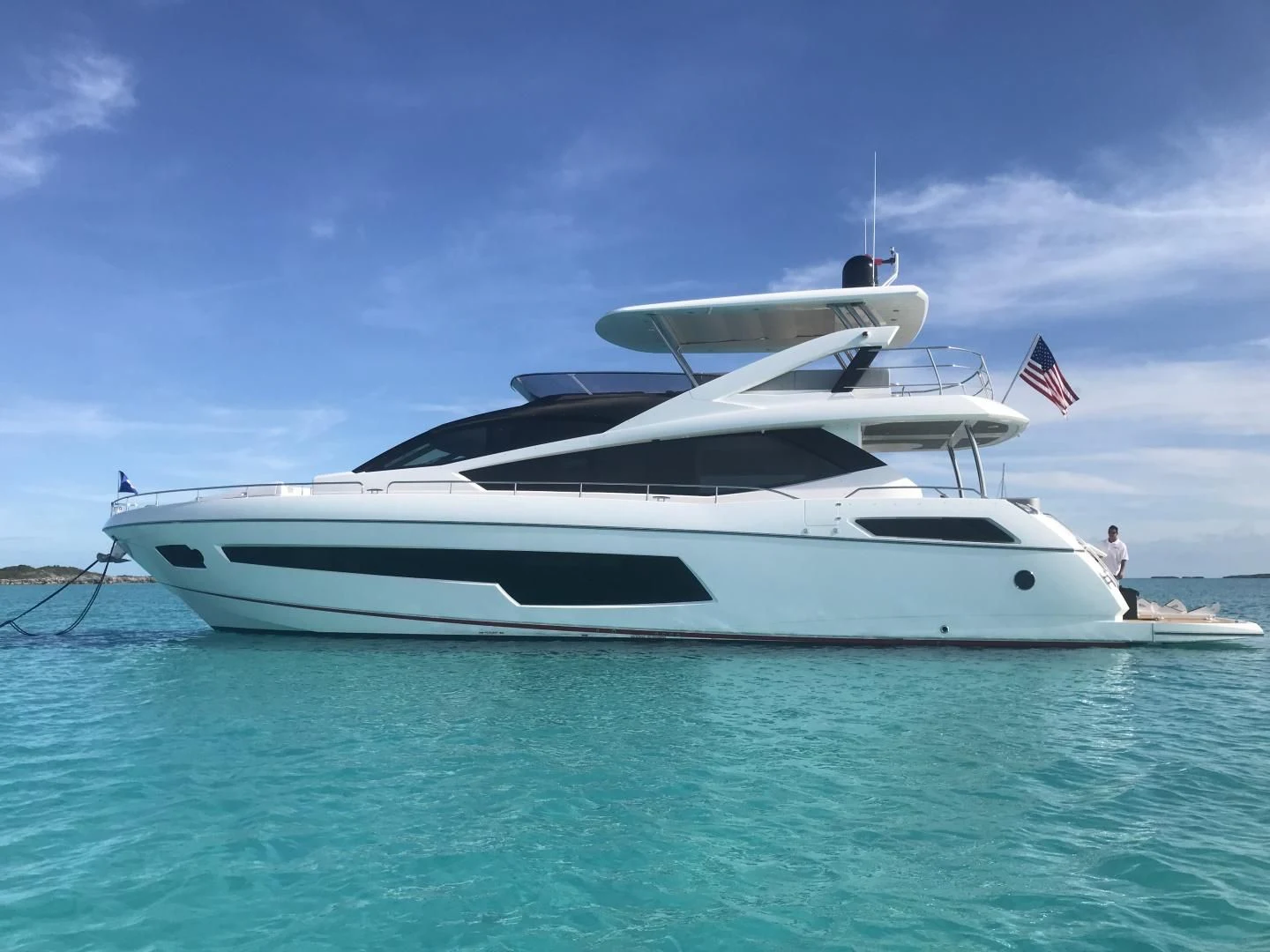 a boat in the water aboard SECOND THOUGHTS Yacht for Sale