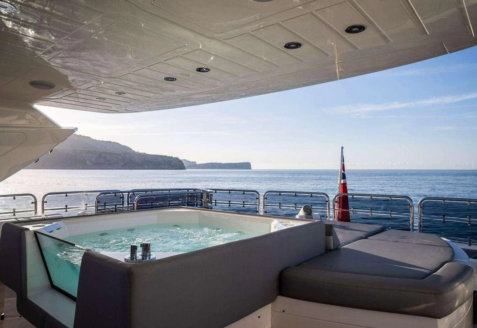 a pool on a boat aboard MAKANI II Yacht for Charter