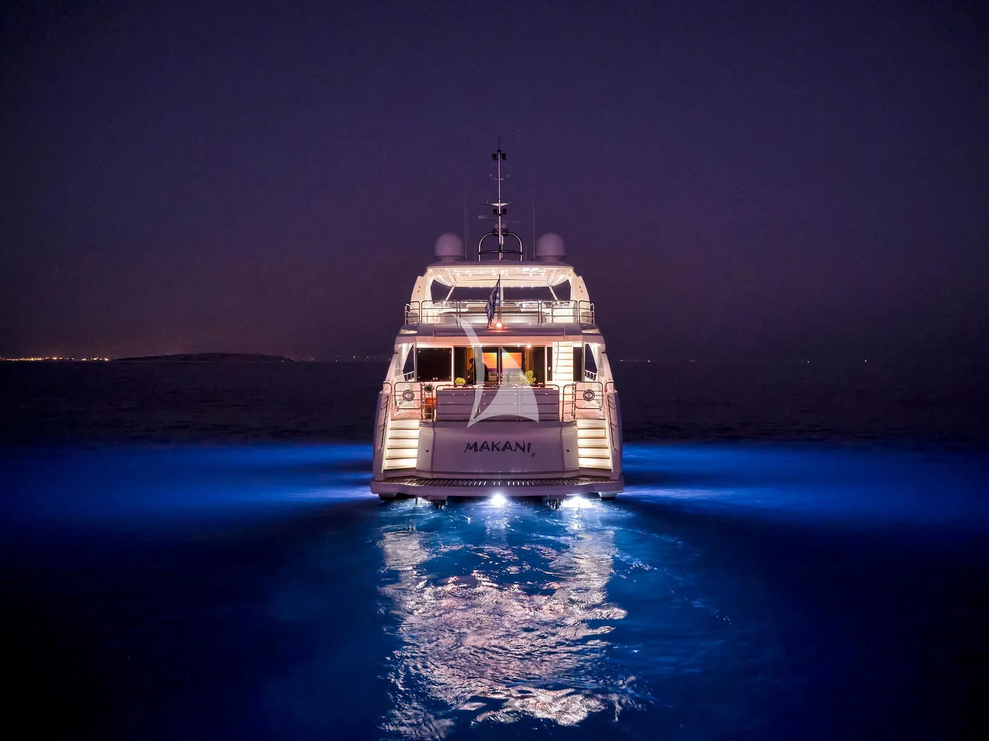 a boat in the water aboard MAKANI II Yacht for Charter