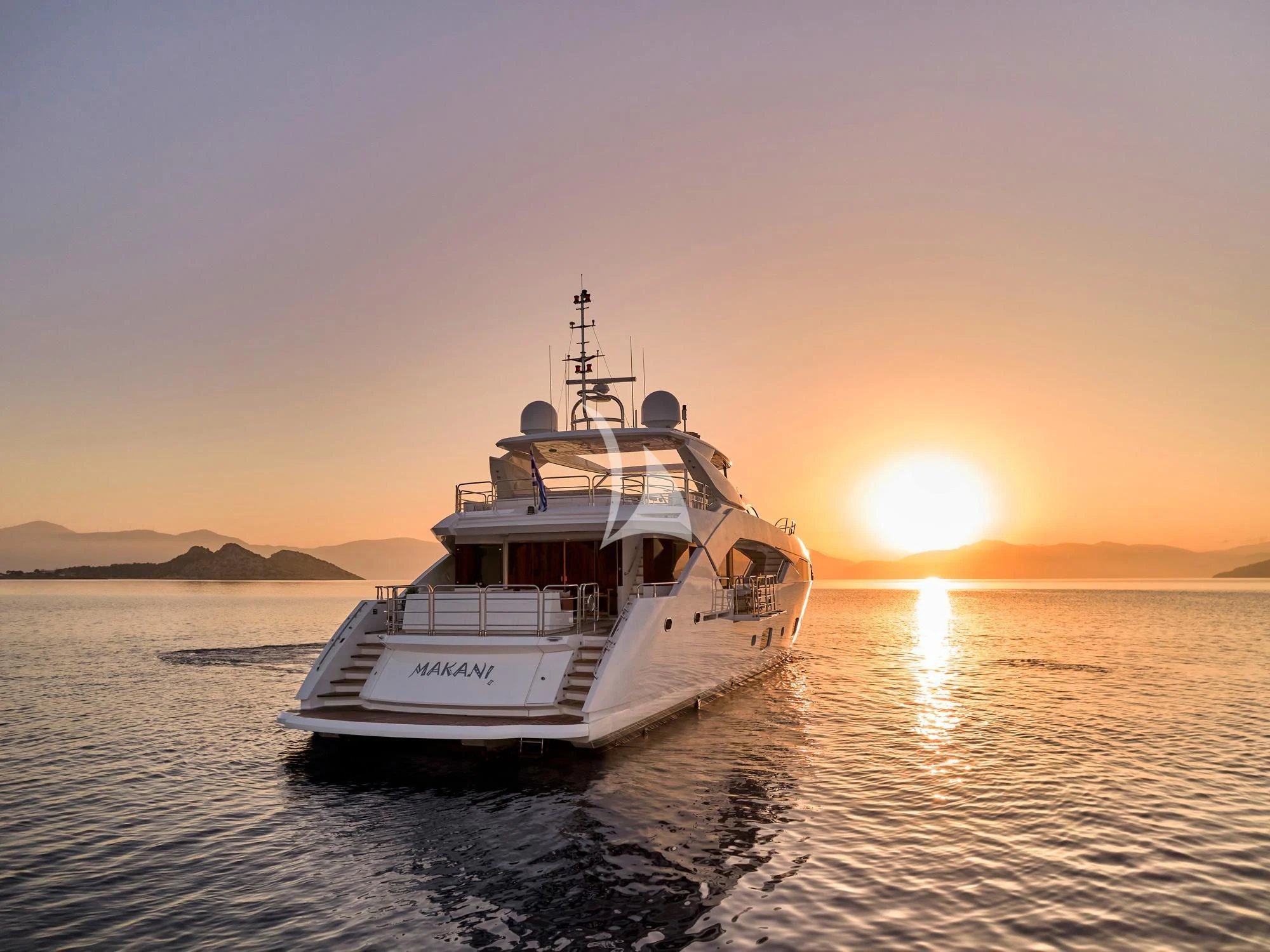 a boat in the water aboard MAKANI II Yacht for Charter