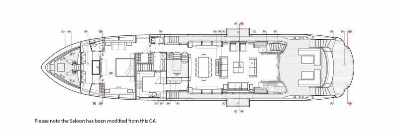 diagram, engineering drawing aboard MAKANI II Yacht for Charter