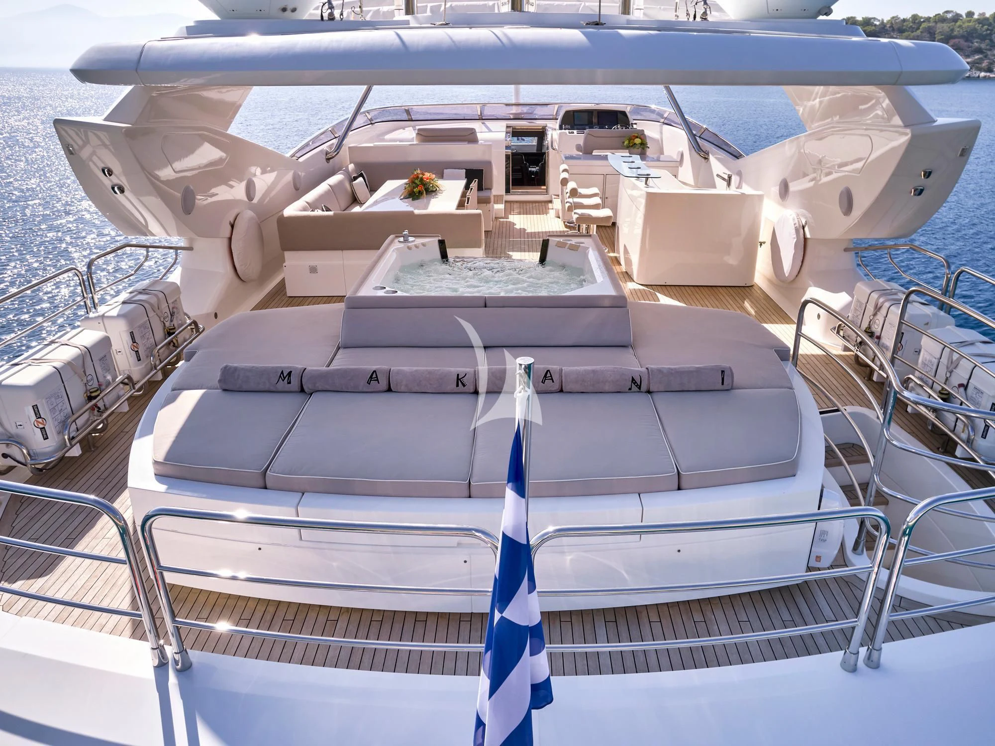 a boat on the water aboard MAKANI II Yacht for Charter
