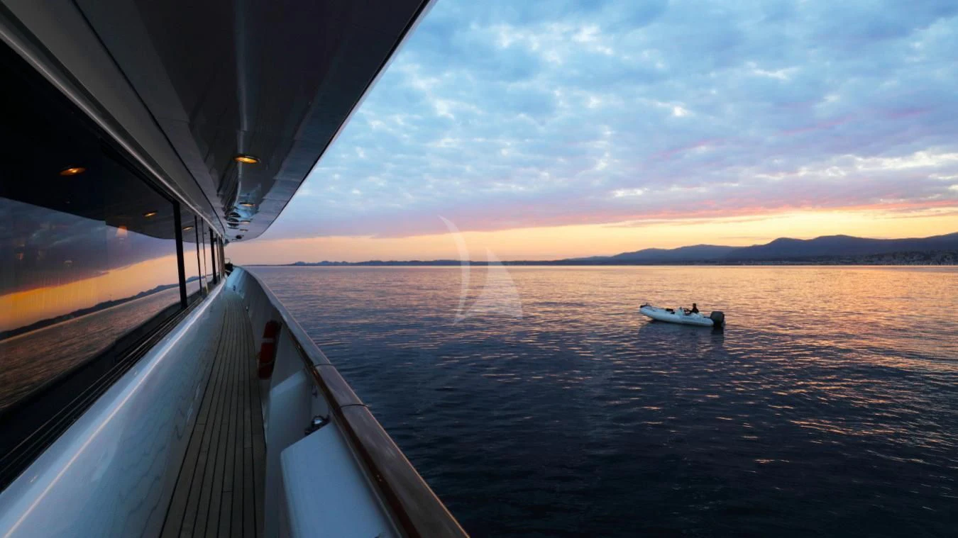 a boat on the water aboard SEA LADY II Yacht for Sale