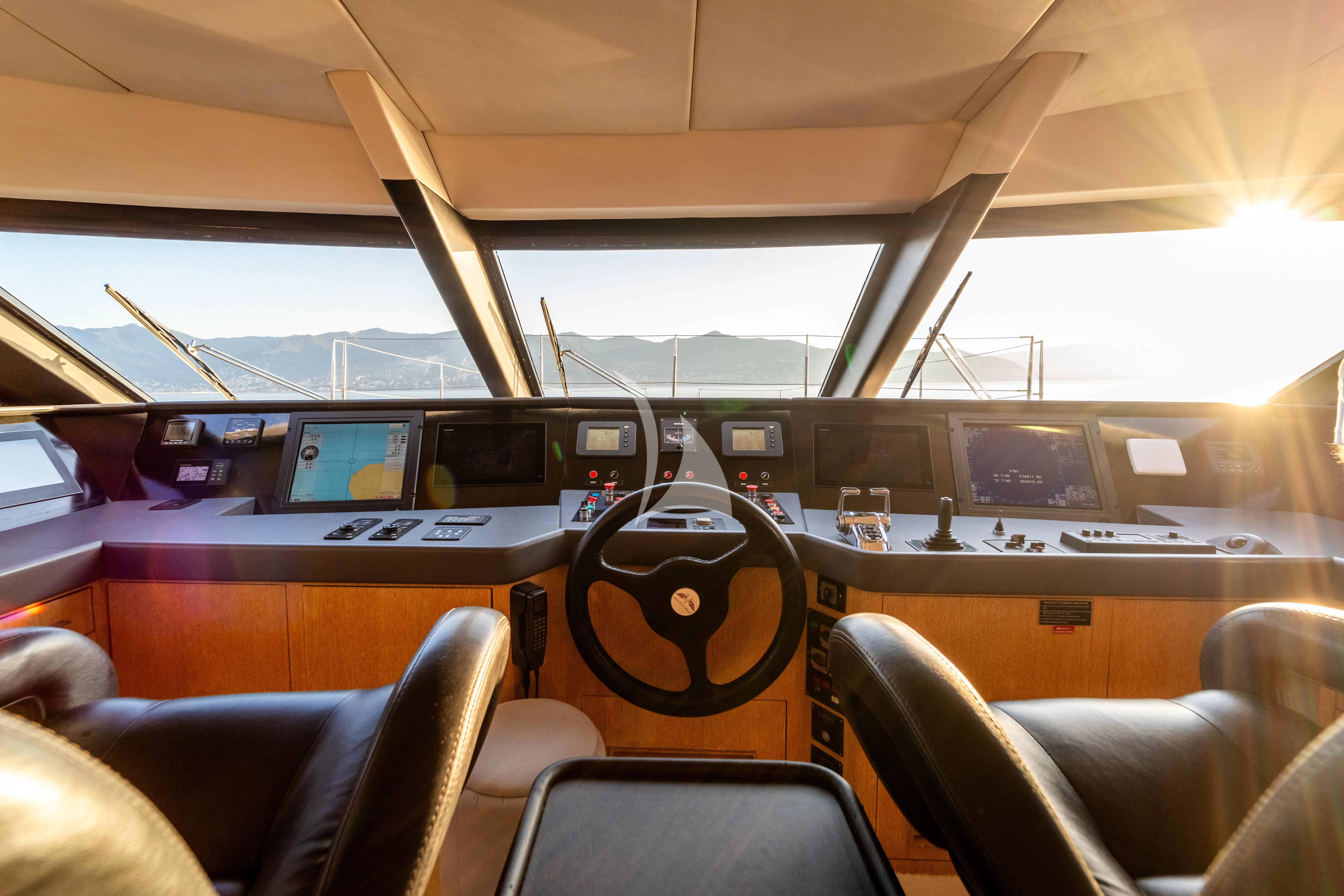the inside of a vehicle aboard SEA LADY II Yacht for Sale