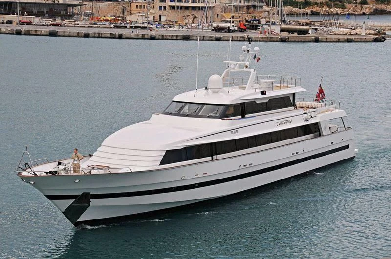 a large boat in the water aboard SEA LADY II Yacht for Sale