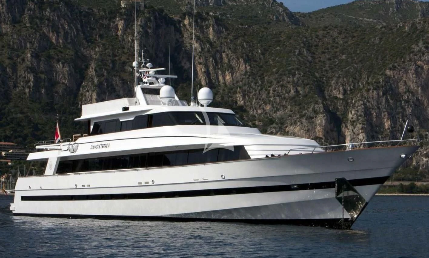 a white yacht in the water aboard SEA LADY II Yacht for Sale