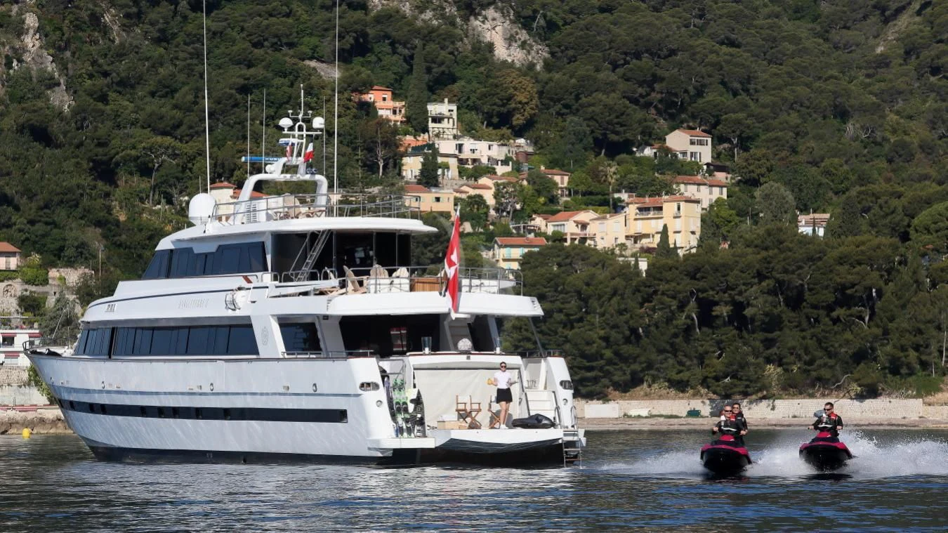 a boat and a boat on the water aboard SEA LADY II Yacht for Sale