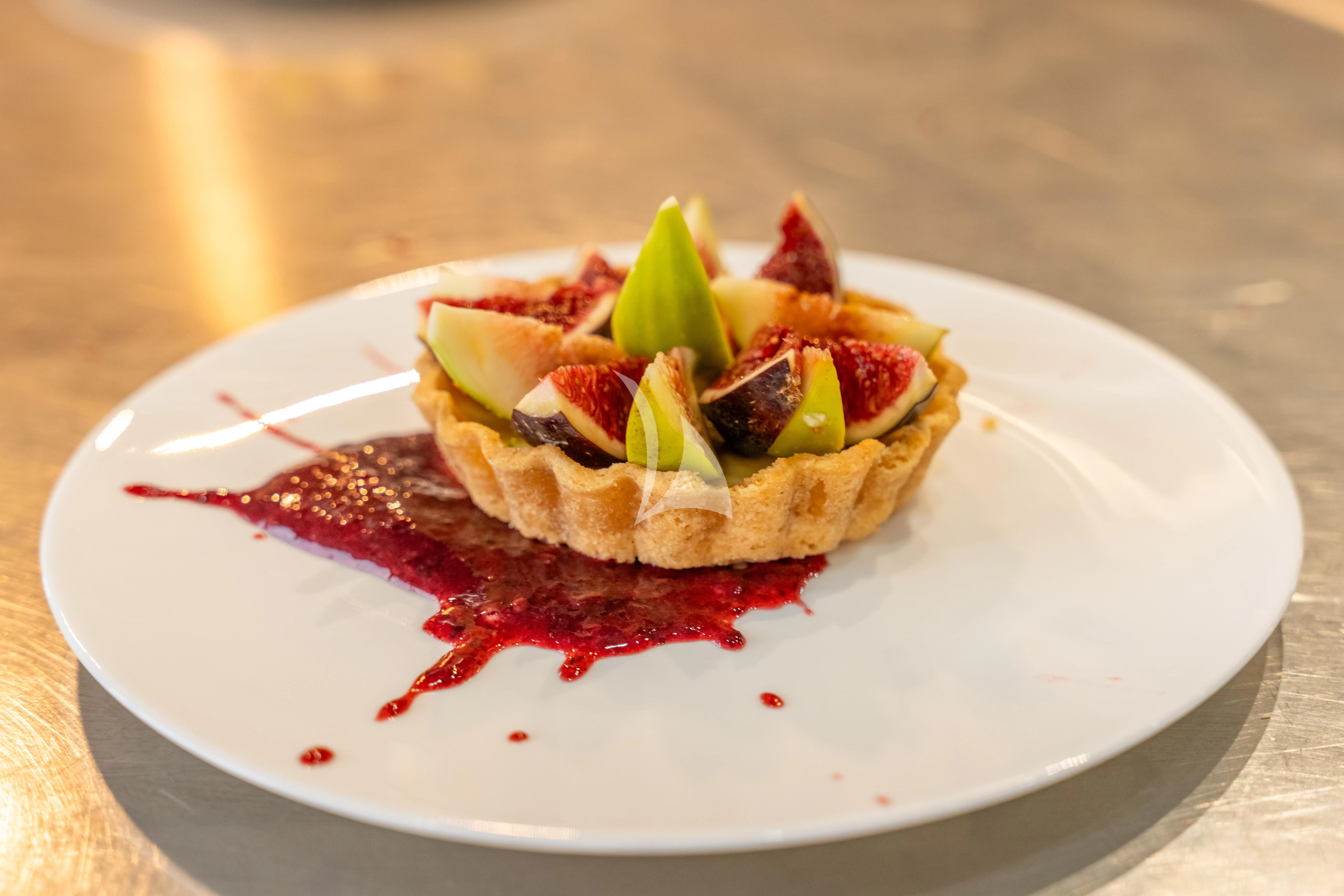 a piece of food on a plate aboard SEA LADY II Yacht for Sale