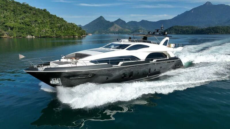 a boat on the water aboard OKTO Yacht for Sale