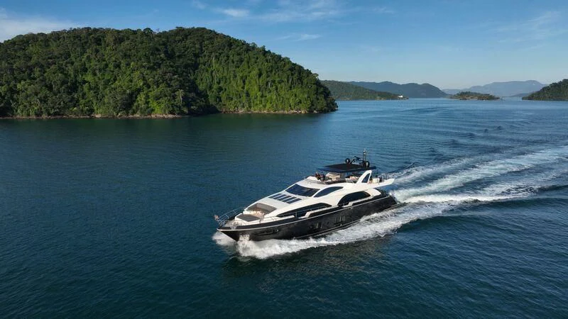 a boat on the water aboard OKTO Yacht for Sale