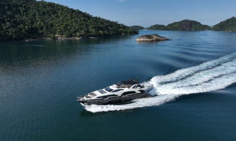 a boat on the water aboard OKTO Yacht for Sale