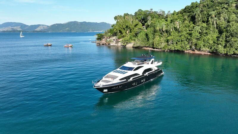 a boat on the water aboard OKTO Yacht for Sale