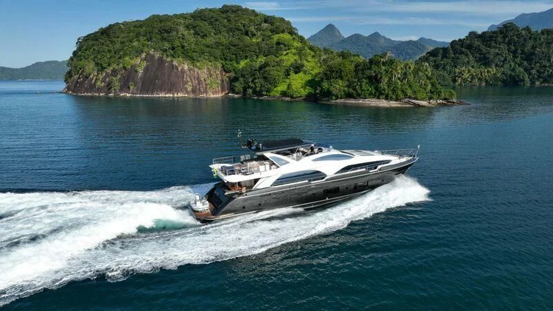 a boat on the water aboard OKTO Yacht for Sale