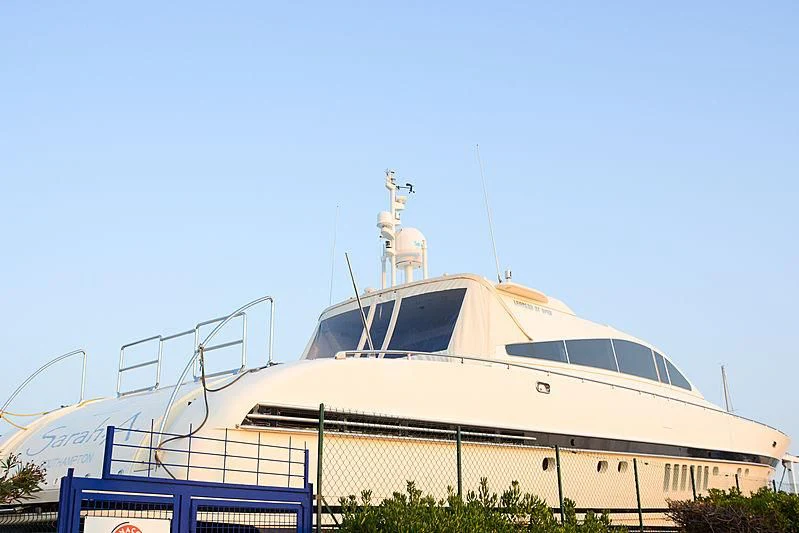 a large white yacht aboard A4 Yacht for Sale