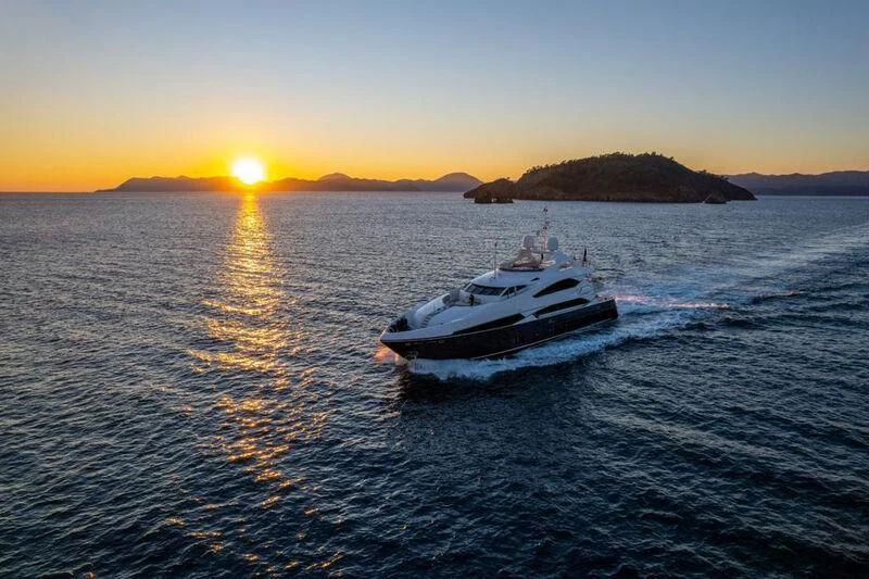 a boat in the water aboard MERCY Yacht for Sale