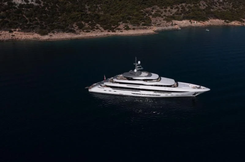 a boat in the water aboard POLESTAR Yacht for Sale