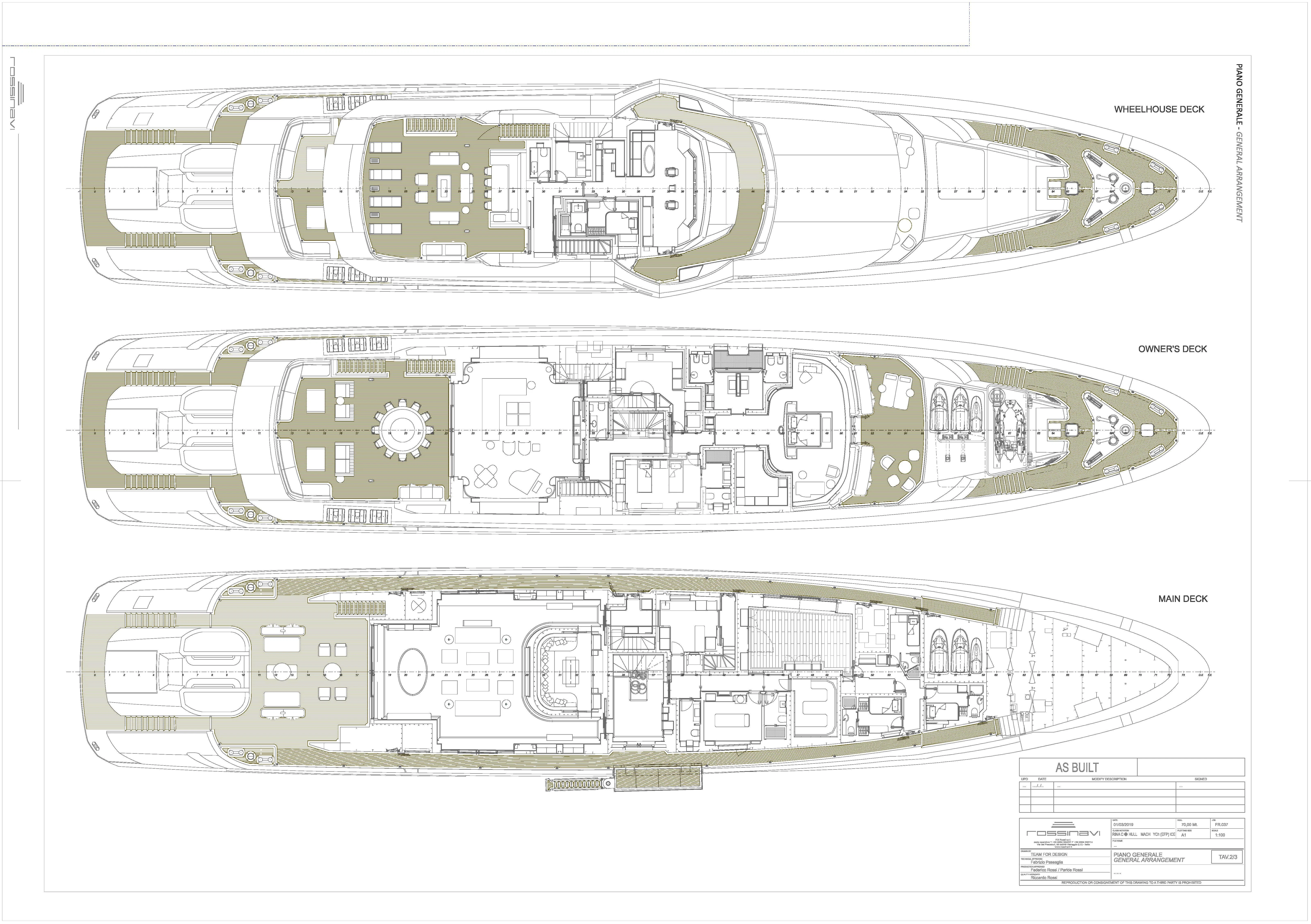 diagram, engineering drawing aboard POLESTAR Yacht for Sale