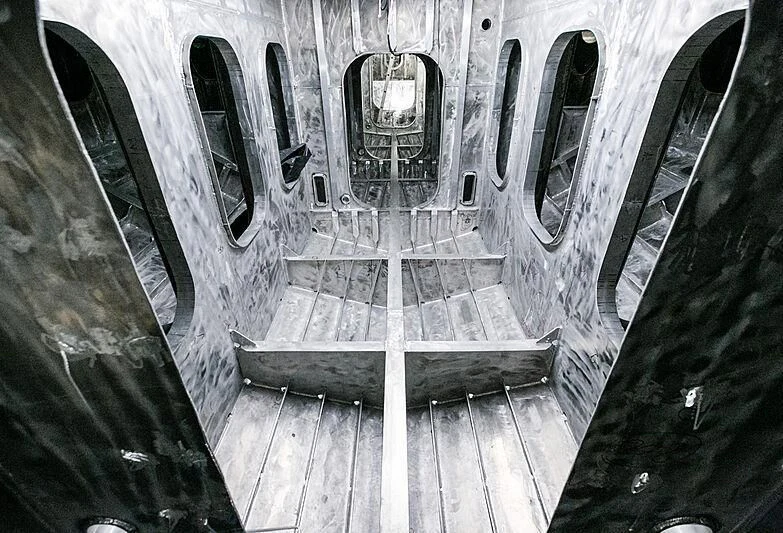 a white tower on a wooden platform aboard POLESTAR Yacht for Sale