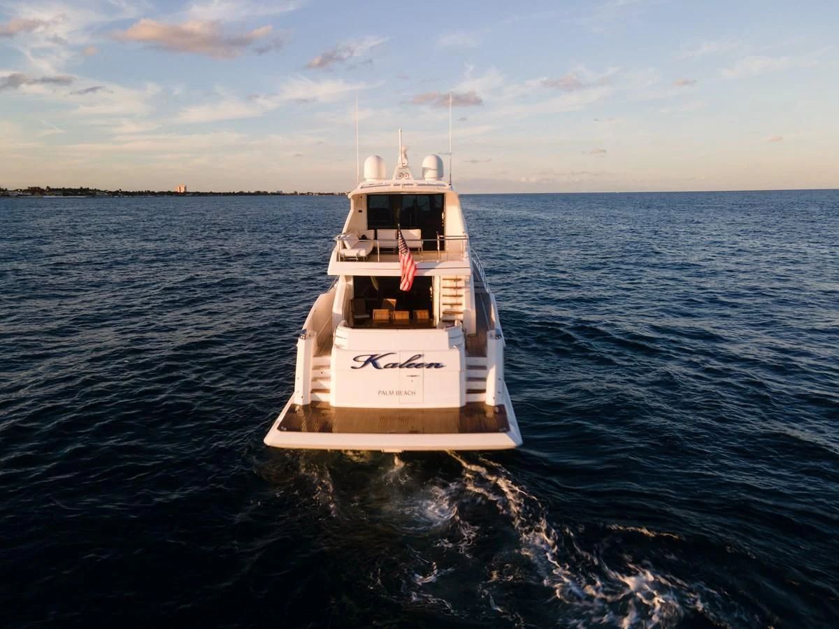 a boat in the water aboard KALEEN Yacht for Sale