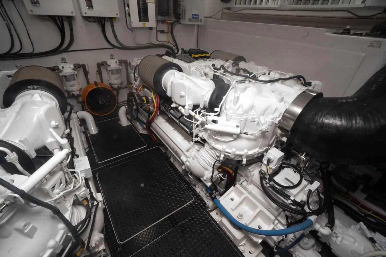 a car engine with a hood aboard KALEEN Yacht for Sale
