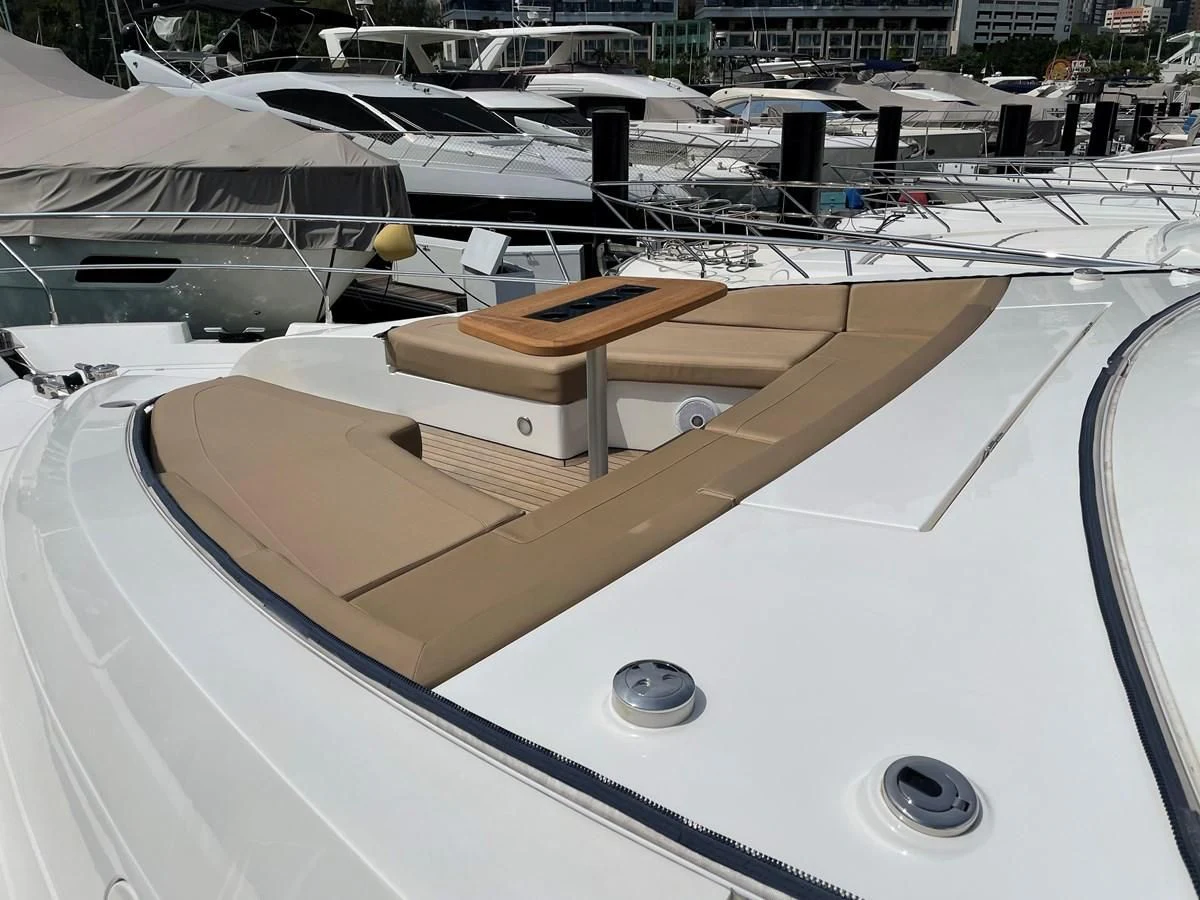 a large wooden model of a ship aboard FAIRLINE SQUADRON 65 Yacht for Sale