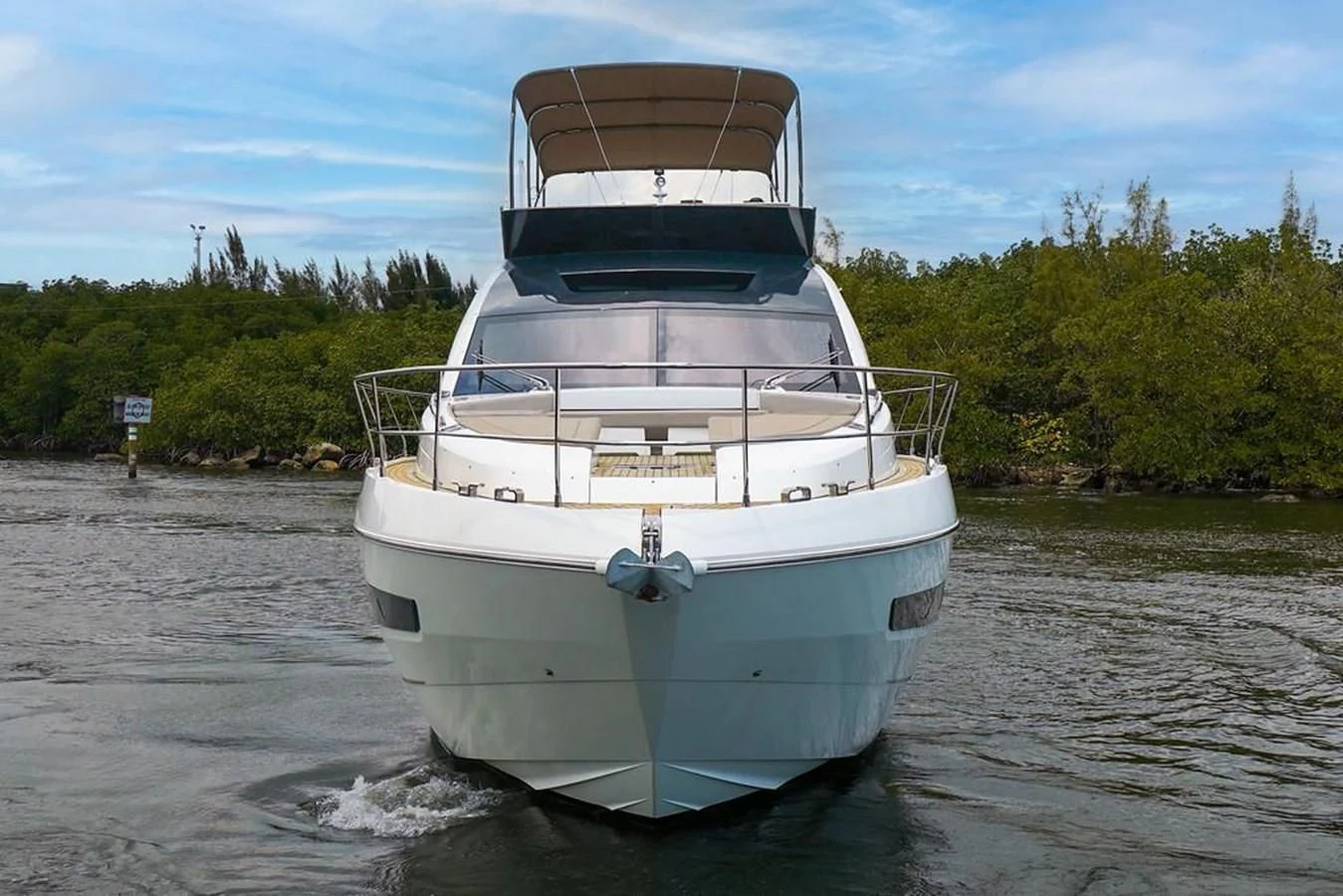 a boat in the water aboard FAIRLINE SQUADRON 65 Yacht for Sale