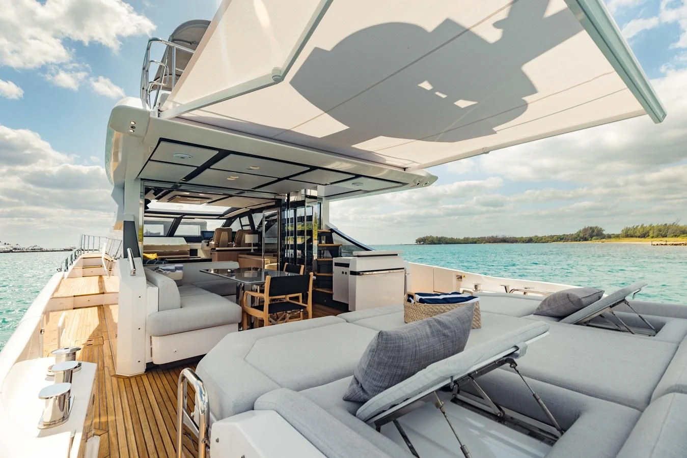 a boat on the water aboard SEA BAR Yacht for Sale