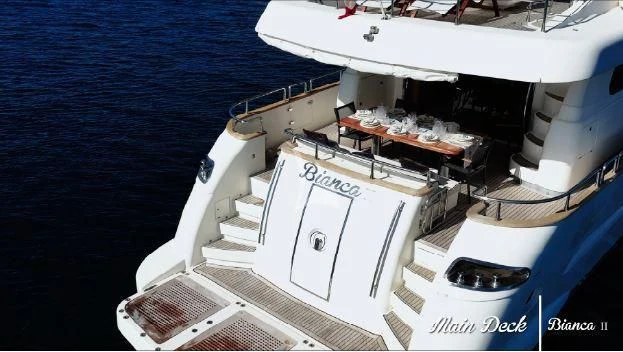 a boat on the water aboard BIANCA II Yacht for Charter