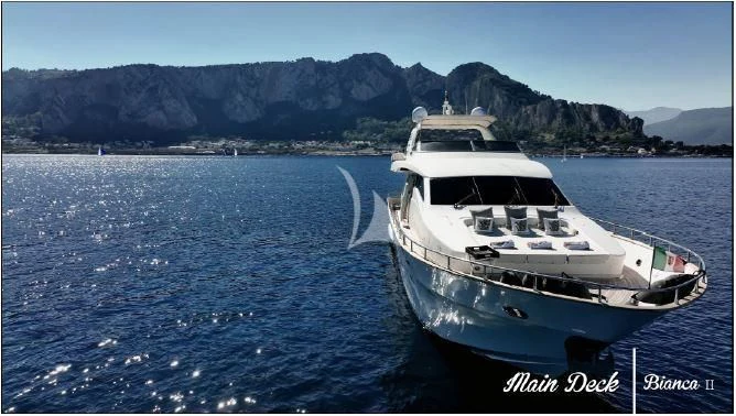 a boat on the water aboard BIANCA II Yacht for Charter