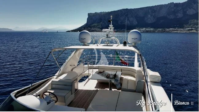 a boat on the water aboard BIANCA II Yacht for Charter