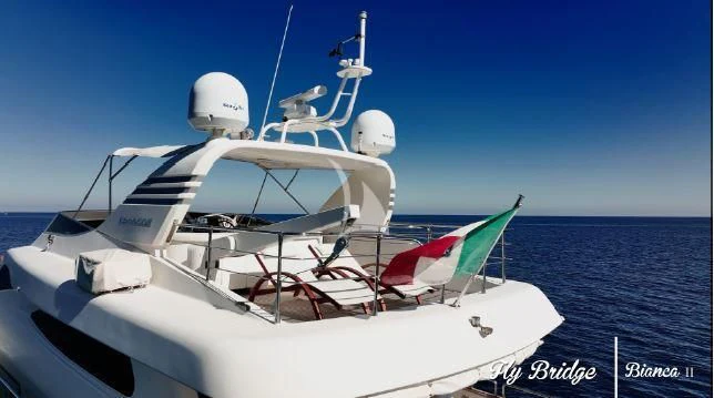 a boat on the water aboard BIANCA II Yacht for Charter