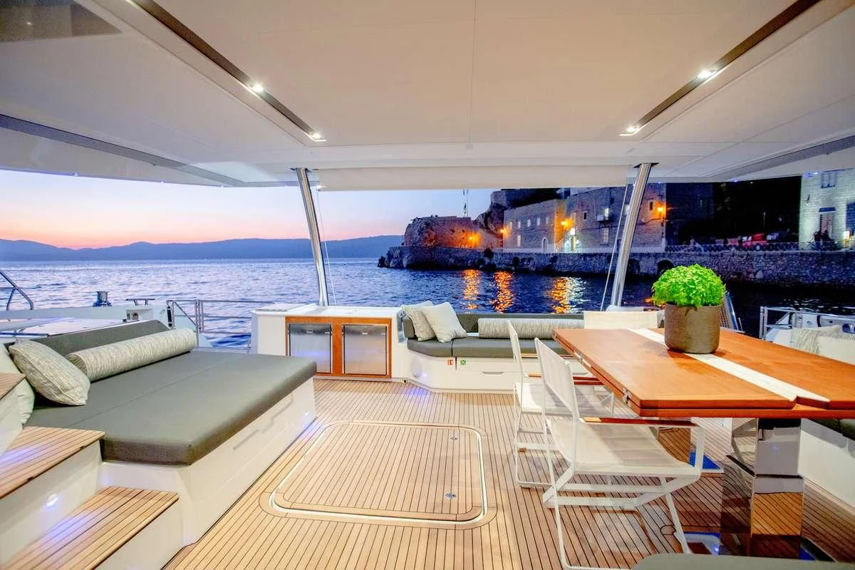 a boat on the water aboard MAJESTY OF GREECE Yacht for Charter