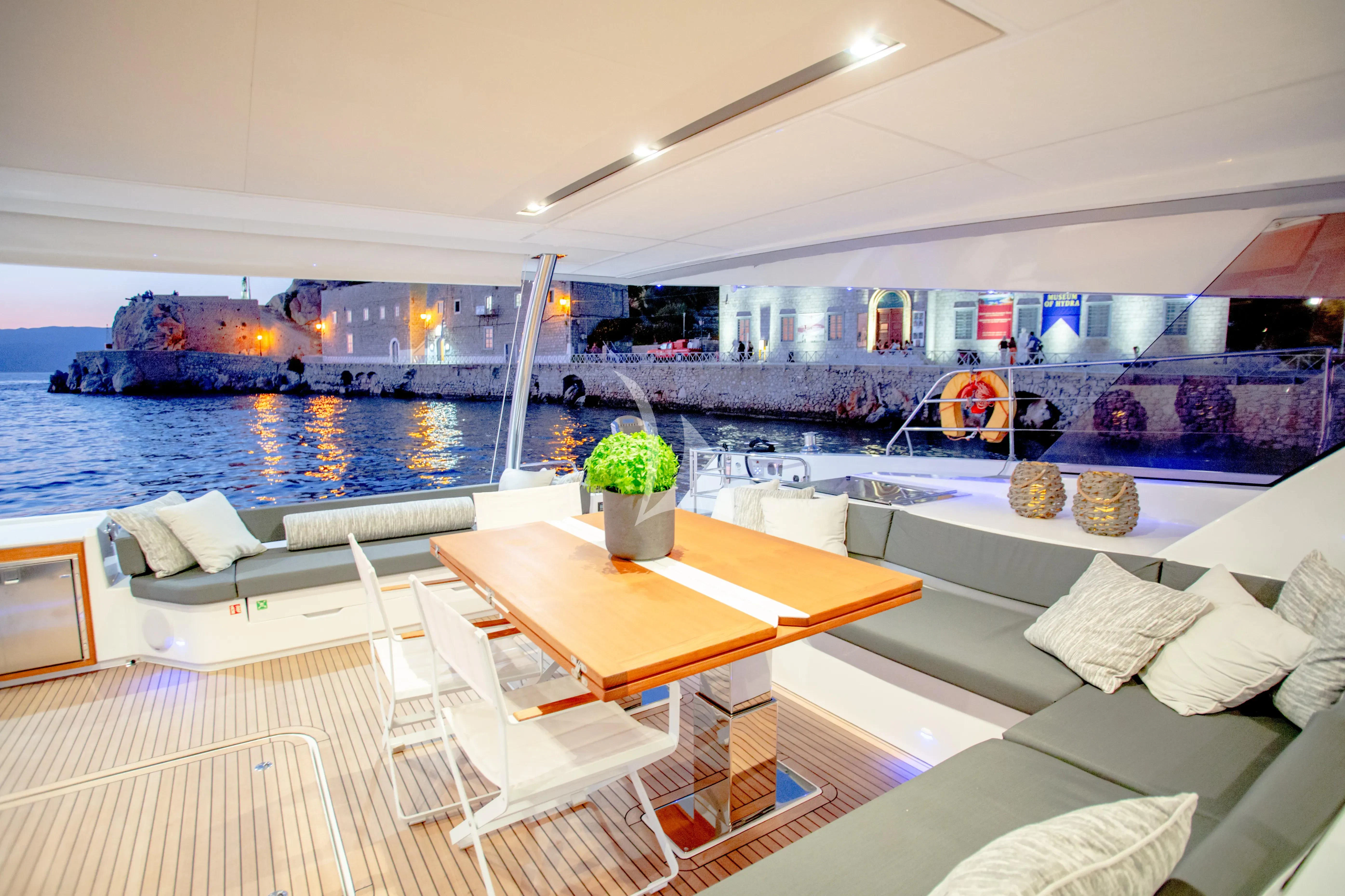 a boat on the water aboard MAJESTY OF GREECE Yacht for Charter
