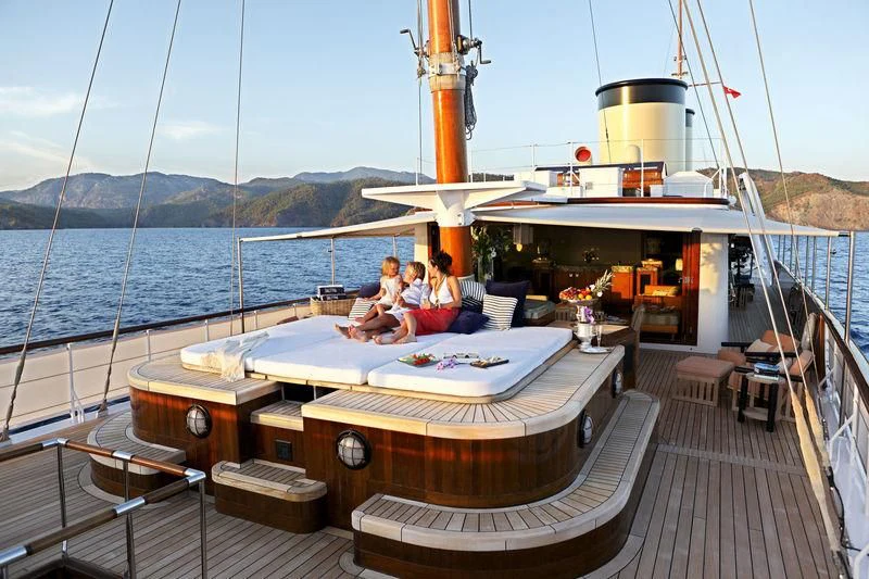 a boat on the water aboard TALITHA Yacht for Sale