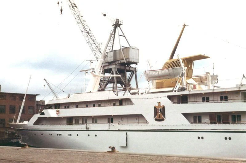 a large ship docked aboard BASRAH BREEZE Yacht for Sale