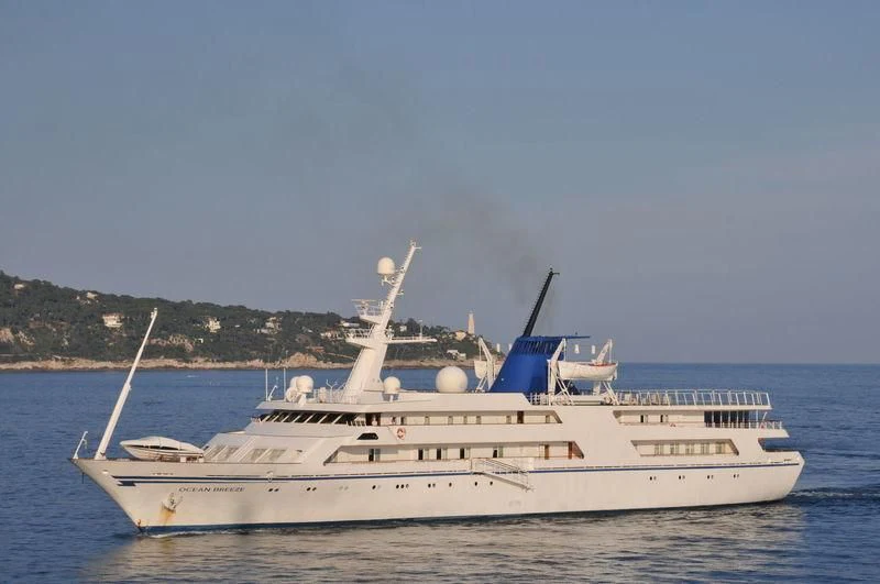 a white yacht on the water aboard BASRAH BREEZE Yacht for Sale